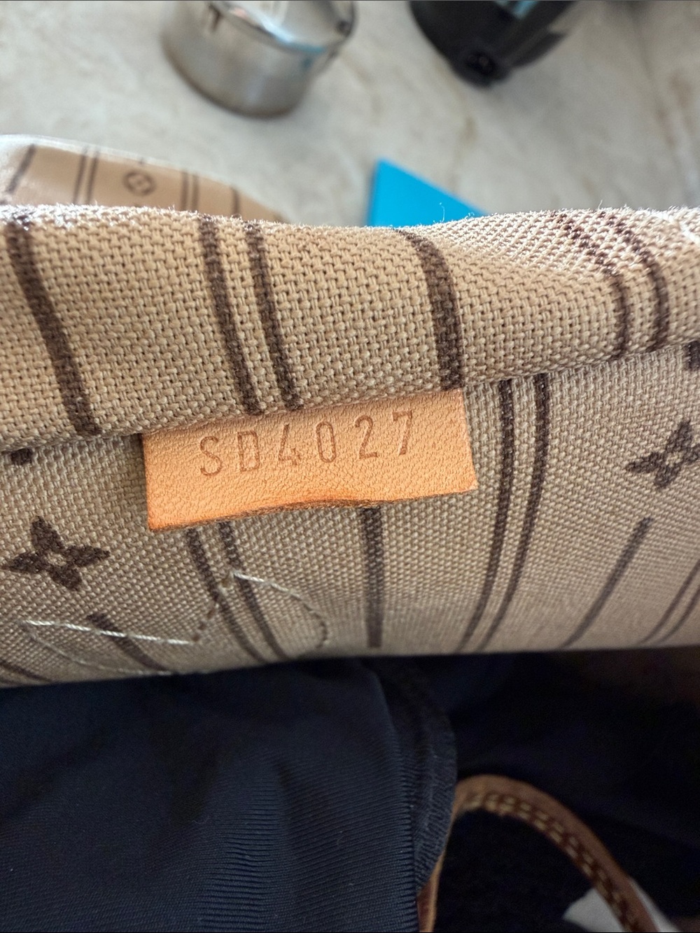 Louis Vuitton Brown Monogram Canvas Tote with Tan Trim - Picture 6 of 6